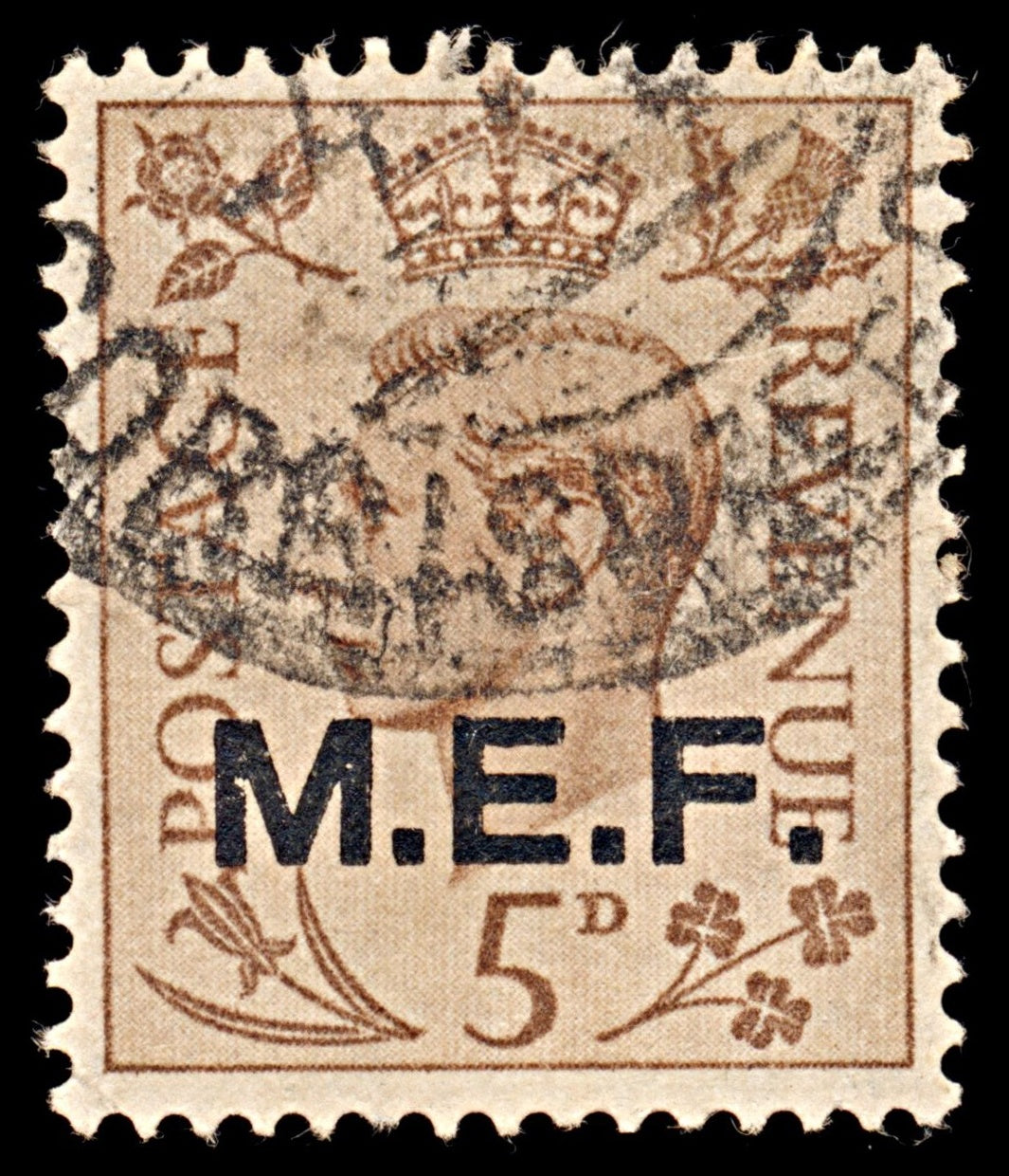 6304 Middle Eastern Forces SGM5 5D Light-Brown 1942. Sc#GE5 Mi14I Used. C£130