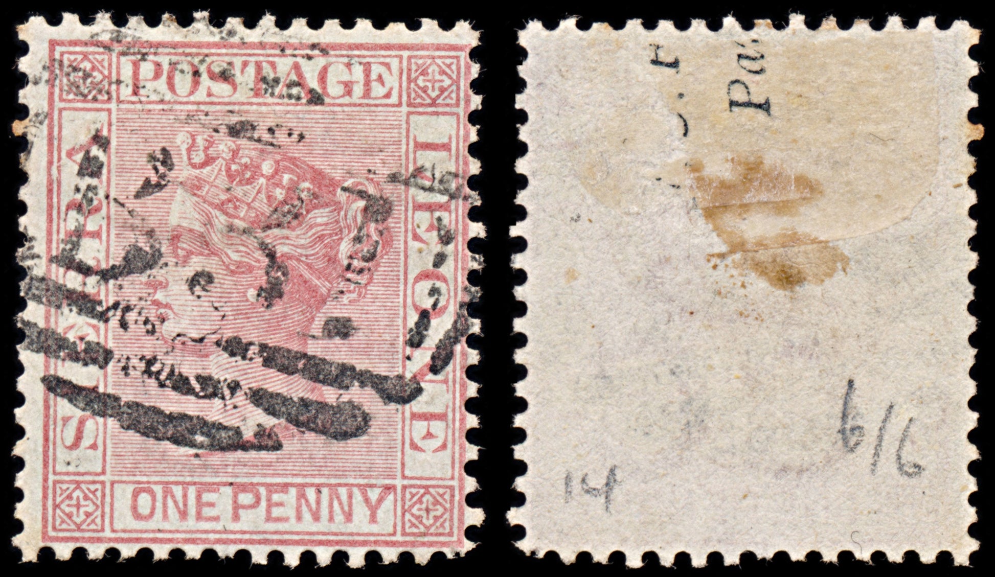 6344 Sierra Leone SG17 1D Pink 1876. Sc#12 Mi3C Used. C£15