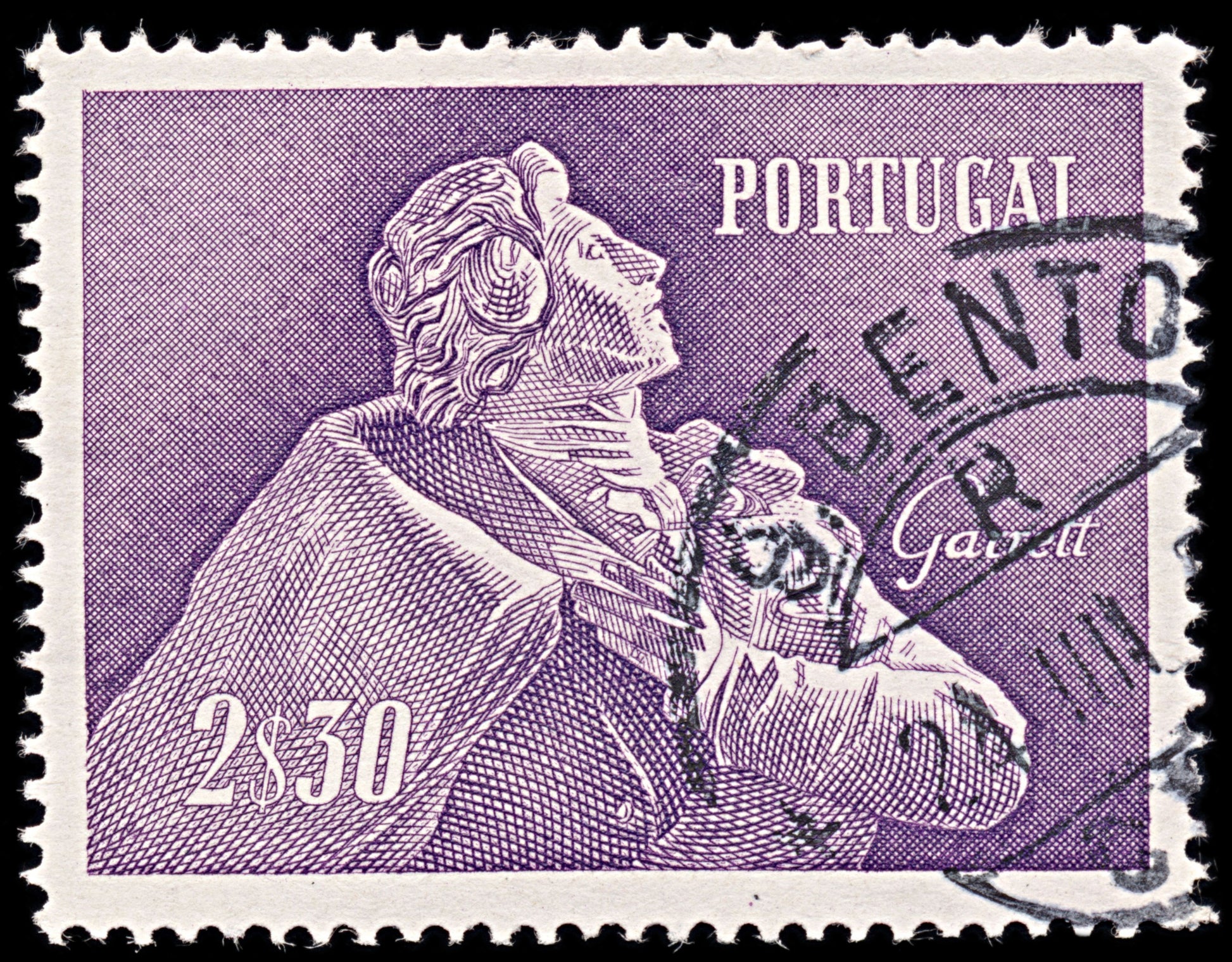 6369 Portugal SG1143 2.30$ Bluish Violet 1957. Sc#825 Mi857 Used. C£17