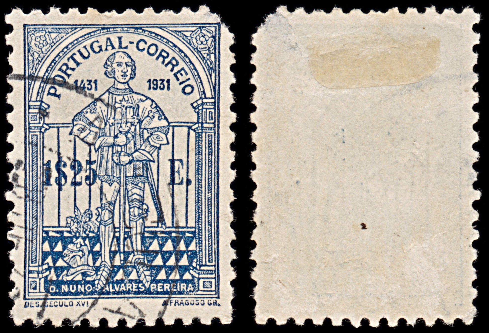 6370 Portugal SG863 1.25$ Dark Blue & Dull Blue 1931. Sc#538 Mi563 Used. C£33