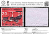 6490 Germany SG1137 20Pf. Black & Scarlet 1955. Sc#728 Mi211 Used. C£7