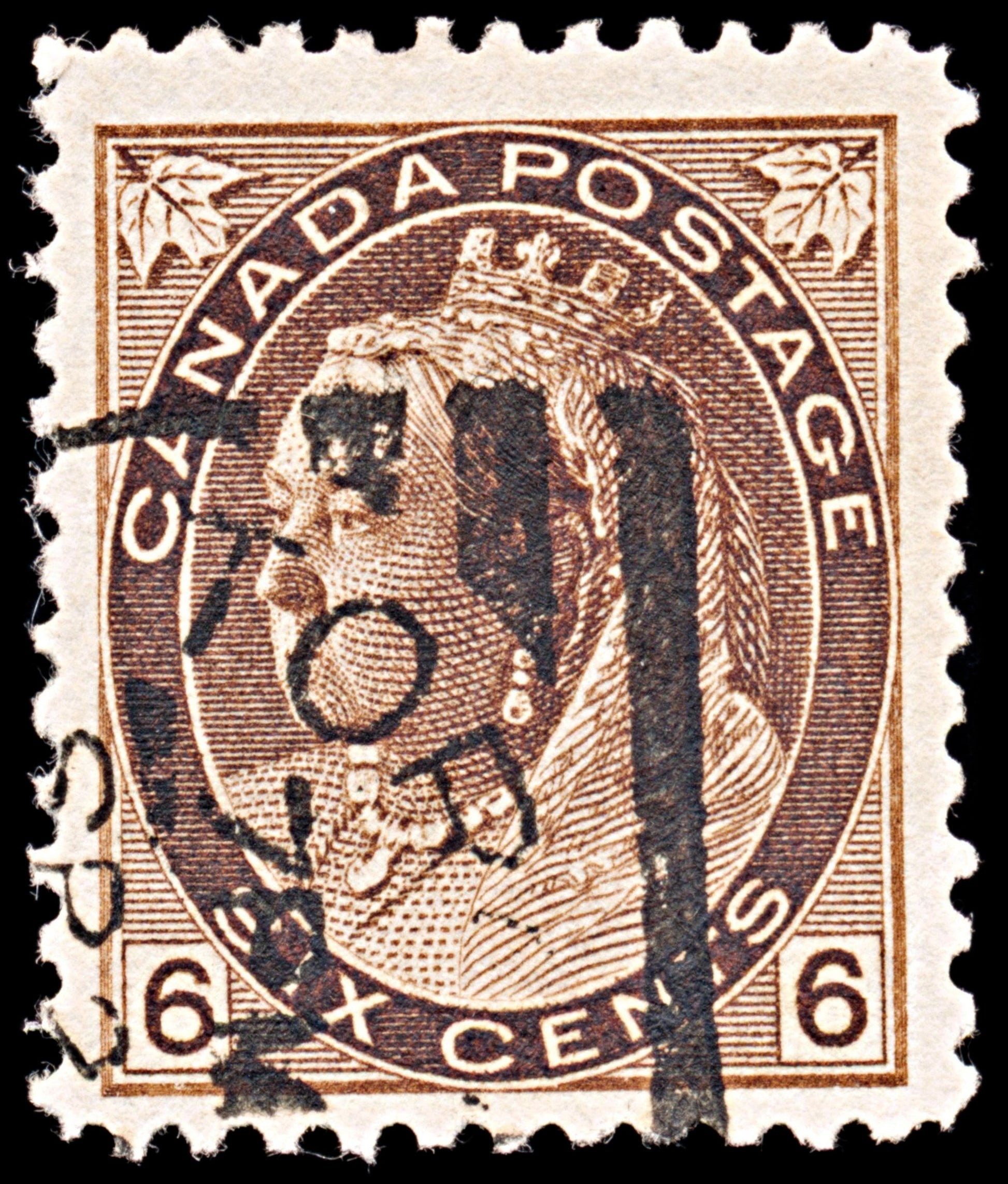 6596 Canada SG159 6C Brown 1898. Sc#80 Mi68A Used. C£65