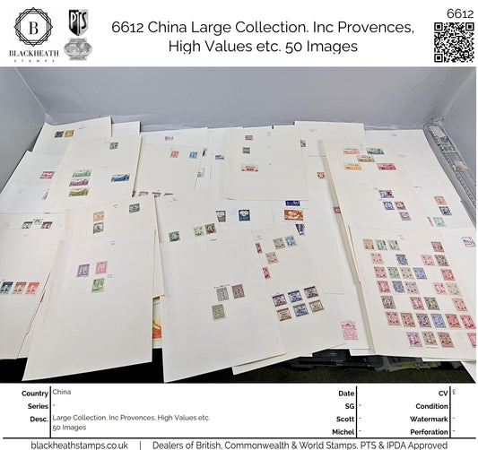 6612 China Large Collection. Inc Provences, High Values etc. 50 Images