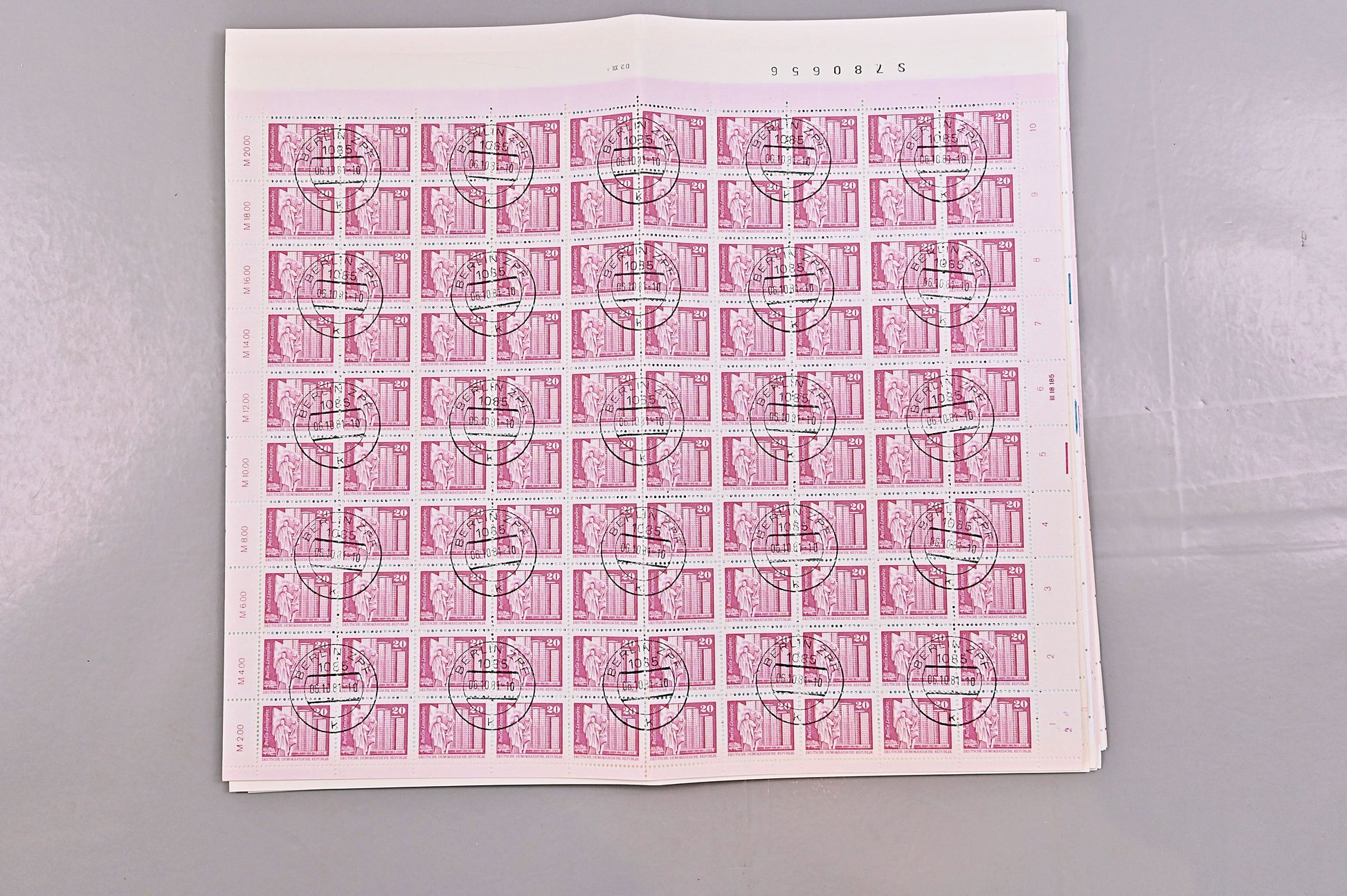 6634 East Germany SGE2197/2211 Set. Sheets of 100 1981. Sc#2085 Mi2633 . C£1500