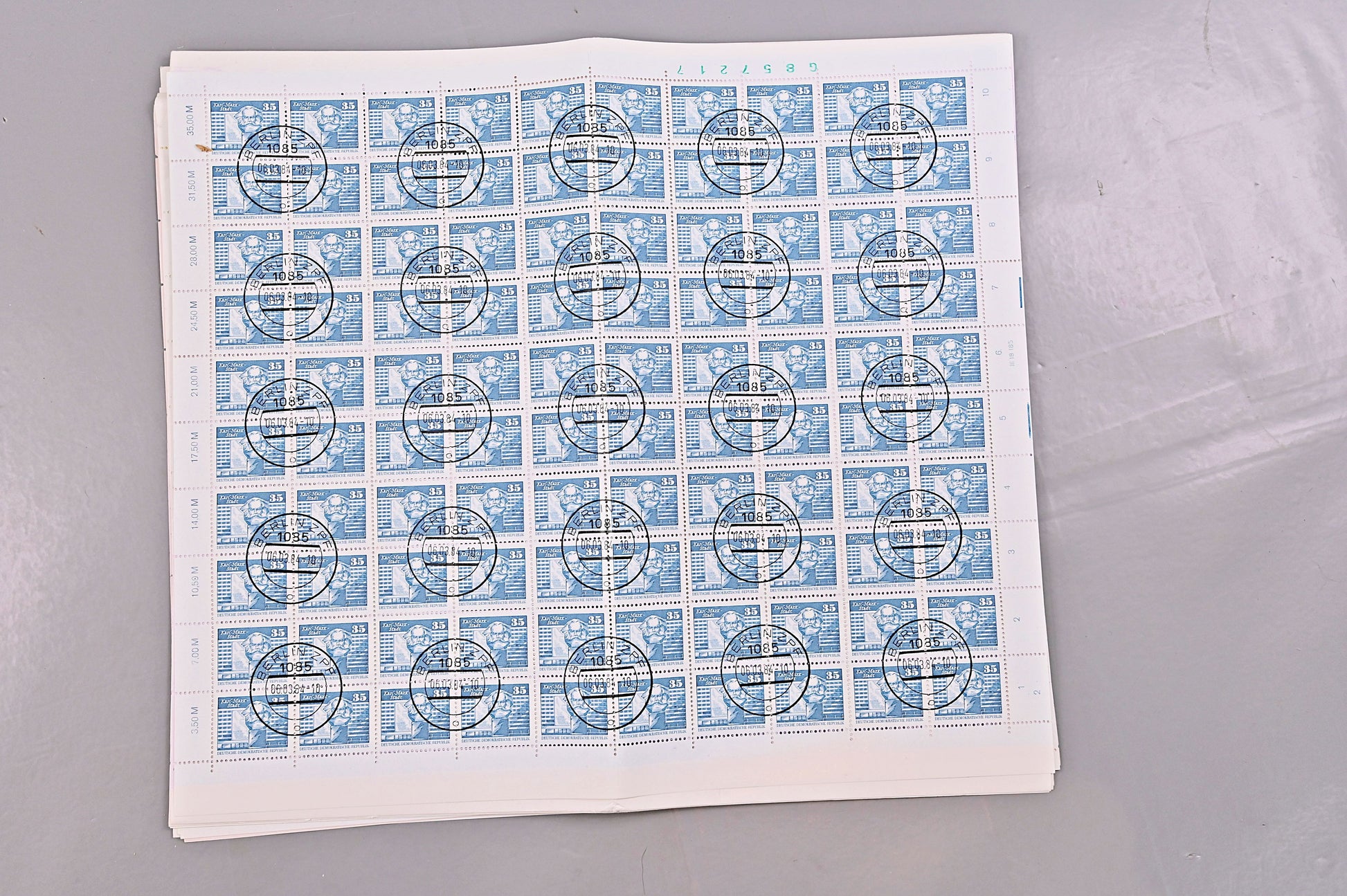 6634 East Germany SGE2197/2211 Set. Sheets of 100 1981. Sc#2085 Mi2633 . C£1500