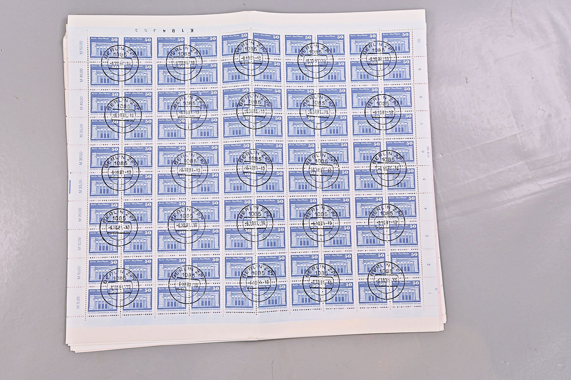 6634 East Germany SGE2197/2211 Set. Sheets of 100 1981. Sc#2085 Mi2633 . C£1500