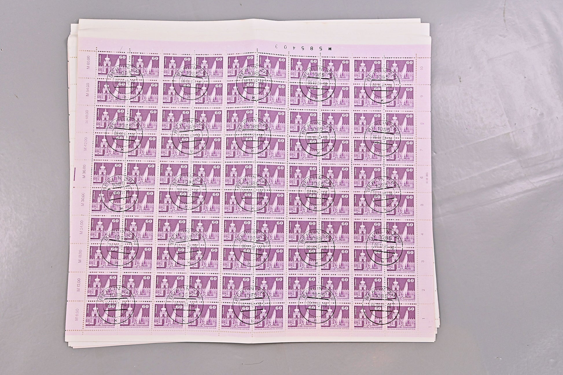 6634 East Germany SGE2197/2211 Set. Sheets of 100 1981. Sc#2085 Mi2633 . C£1500