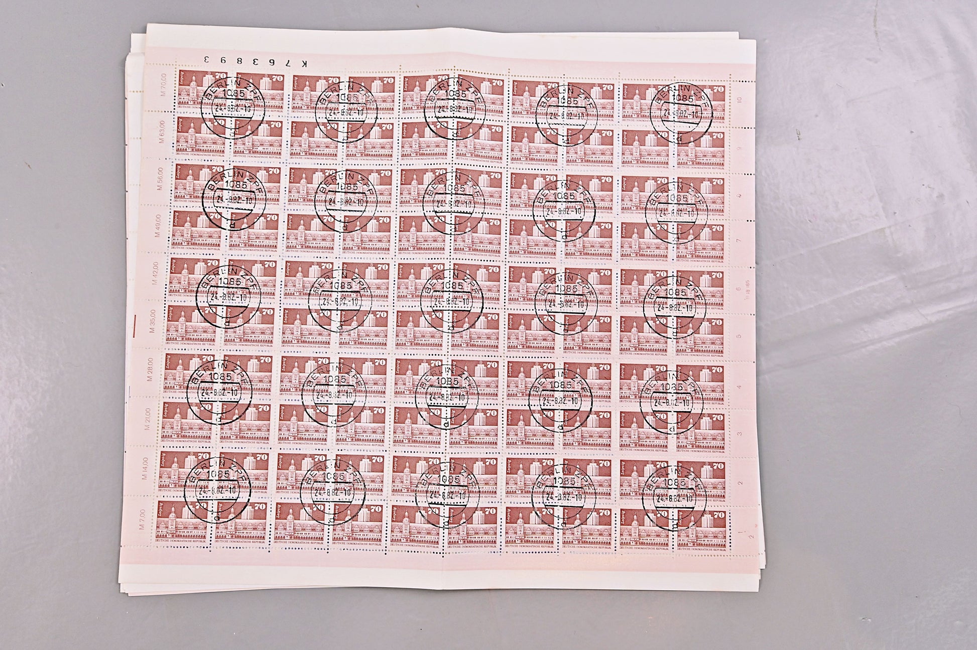 6634 East Germany SGE2197/2211 Set. Sheets of 100 1981. Sc#2085 Mi2633 . C£1500