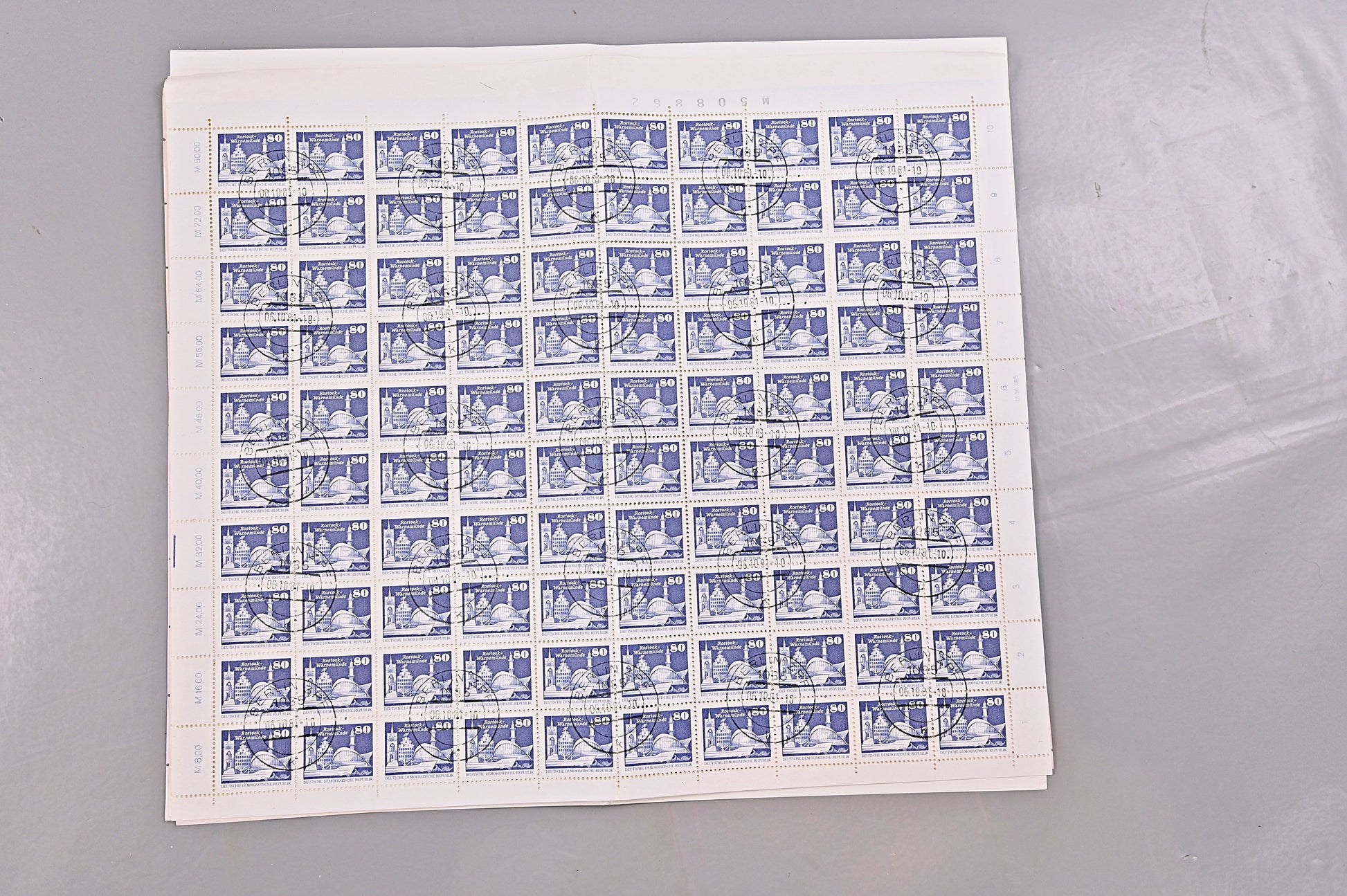 6634 East Germany SGE2197/2211 Set. Sheets of 100 1981. Sc#2085 Mi2633 . C£1500