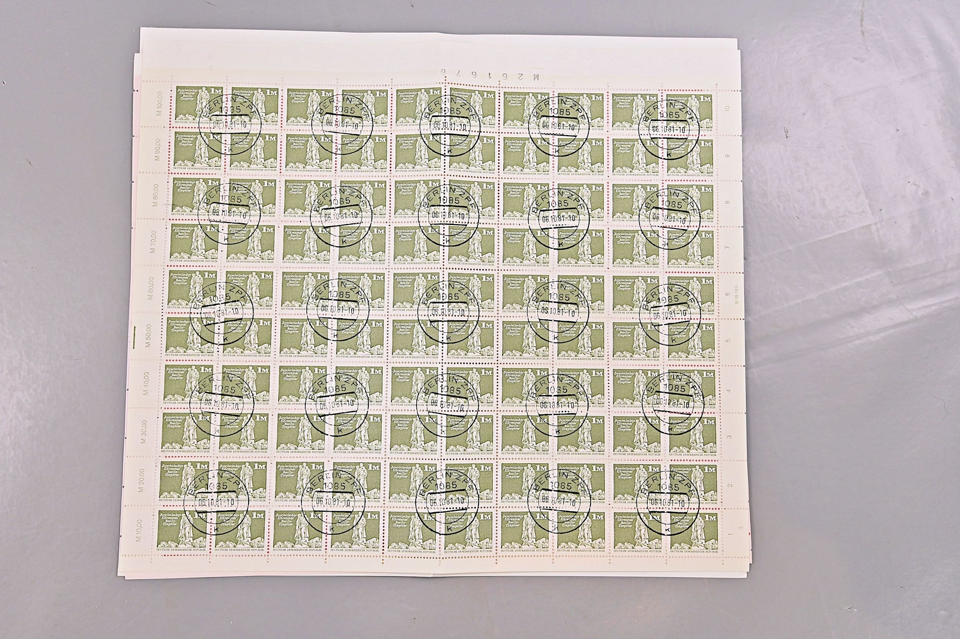 6634 East Germany SGE2197/2211 Set. Sheets of 100 1981. Sc#2085 Mi2633 . C£1500