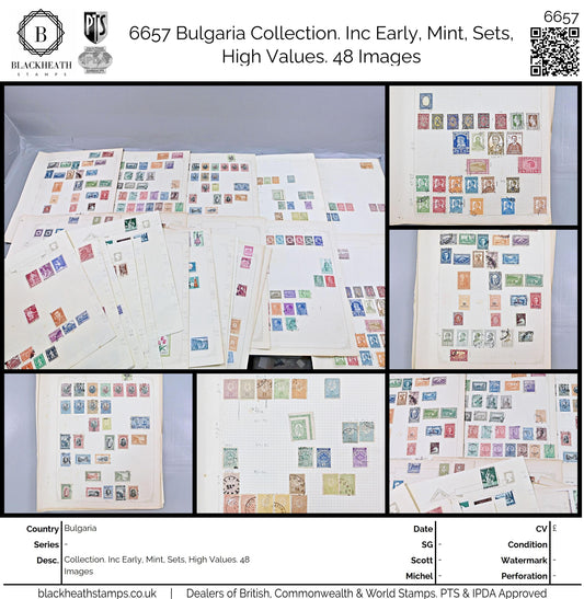 6657 Bulgaria Collection. Inc Early, Mint, Sets, High Values. 48 Images