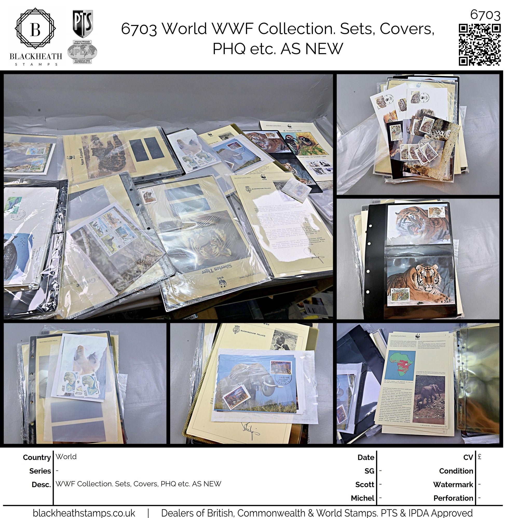 6703 World WWF Collection. Sets, Covers, PHQ etc. AS NEW