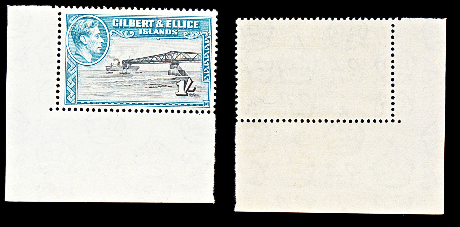 6733 Gilbert & Ellice SG51 1S Black & Green 1939. Sc#48 Mi 46A Mint MNH. C£40