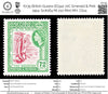 6735 British Guiana SG342 72C Emerald & Pink 1954. Sc#264 Mi 210 Mint MH. C£24