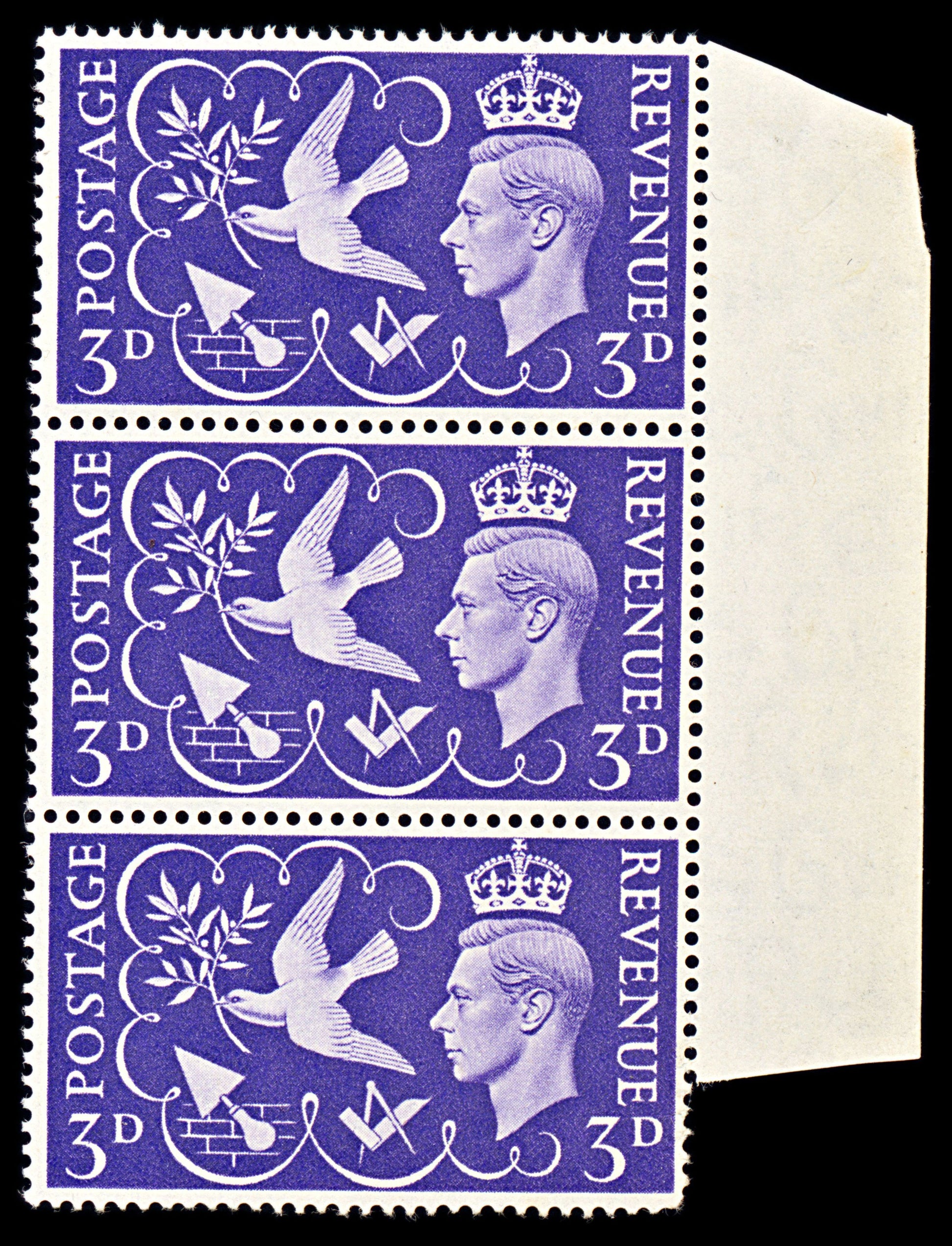 6742 GB SG492 3D Violet. Spec QCom9c 1946. Sc#265 Mi 232 Mint MNH. C£30