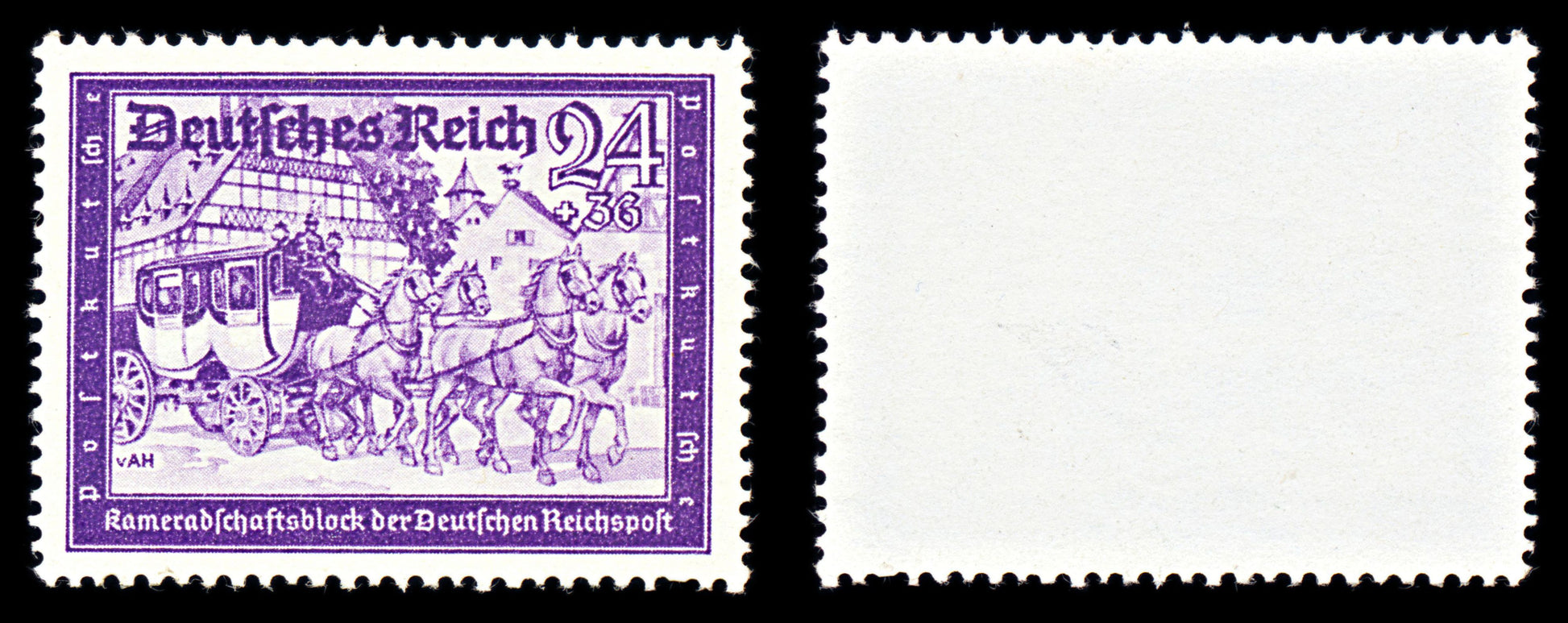 6756 Germany SG766 24+36 Black Violet 1941. Sc#B158A Mi 778 Mint MVLH. C£7