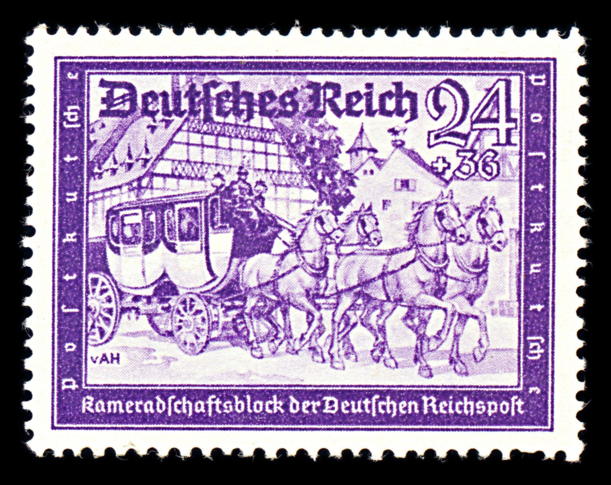 6756 Germany SG766 24+36 Black Violet 1941. Sc#B158A Mi 778 Mint MVLH. C£7