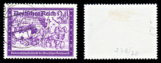 6757 Germany SG766 24+36 Black Purple Violet 1941. Sc#B158A Mi 778 Used. C£18