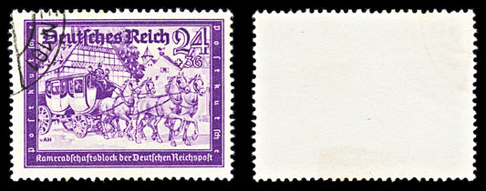 6758 Germany SG766 24+36 Black Purple Violet 1941. Sc#B158A Mi 778 Used. C£18