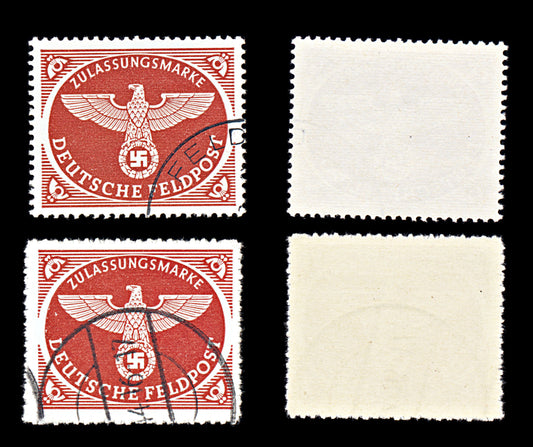 6765 Germany Red Brown 1943. Mi FP2By Used. C£158