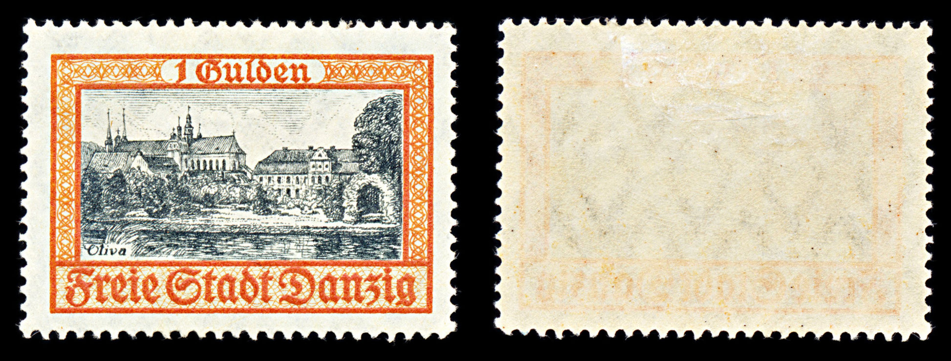 6771 Danzig SG205a 1g Black & Orange 1932. Mi 212b Mint MH. C£25