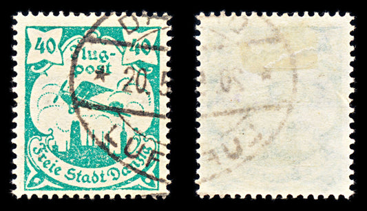 6776 Danzig SG57b 40 Bluish Green 1921. Mi 66Y Used. C£130