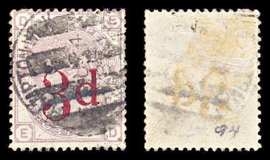 6813 GB SG159 3d on 3d Lilac "ED" 1883. Sc#94 Mi 70 Used. C£160