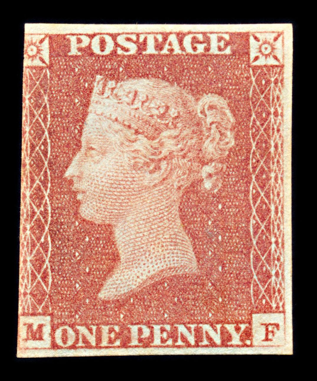 6825 GB SG8 1D Red. Plate 78. "MF". BS67 1841. Sc#3 Mi 3Ib Mint. C£625