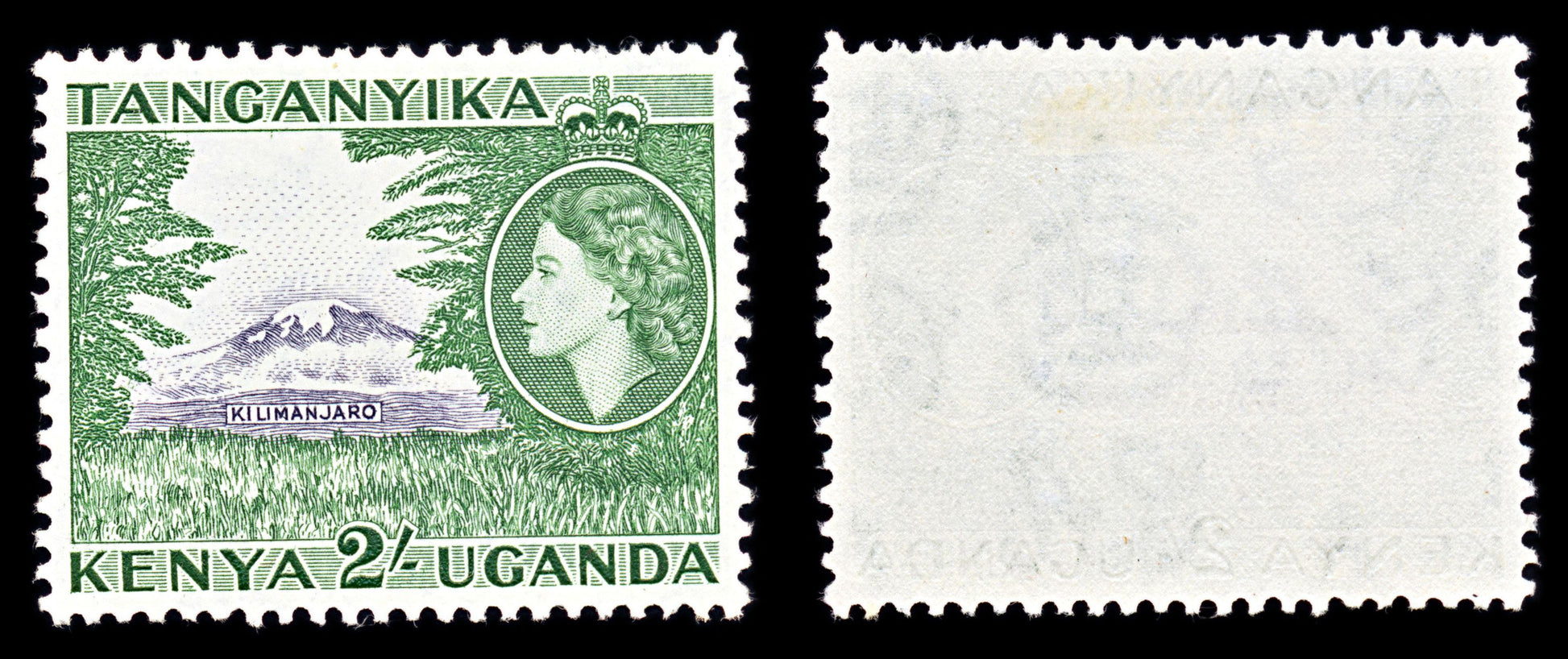 6838 KUT SG177 2S Black & Green 1954. Sc#114 Mi 102 Mint MVLH. C£16