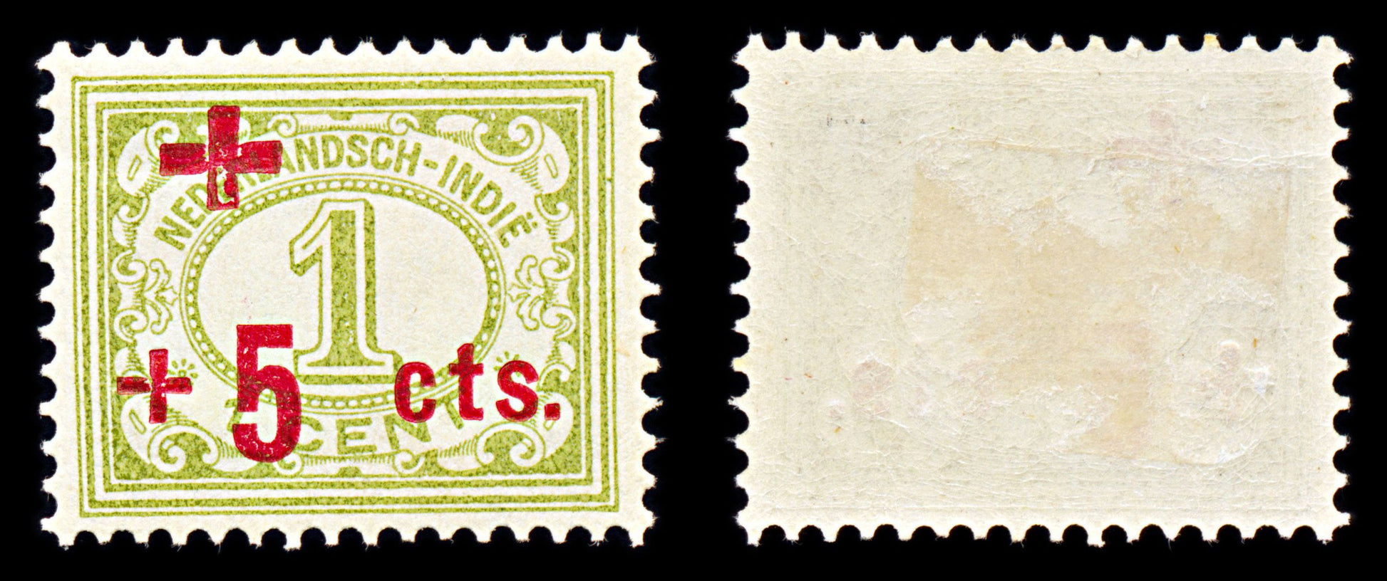 6840 Dutch East Indies SG243 1+5 Olive Green 1915. Sc#B1 Mi 125 Mint MH. C£10