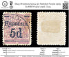 6843 Rhodesia SG114 5D Reddish Purple 1909. Sc#88 Mi 97a Used. C£24