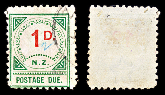 6849 New Zealand SG D9 ½D Green & Red 1899. Mi P1II Used. C£17