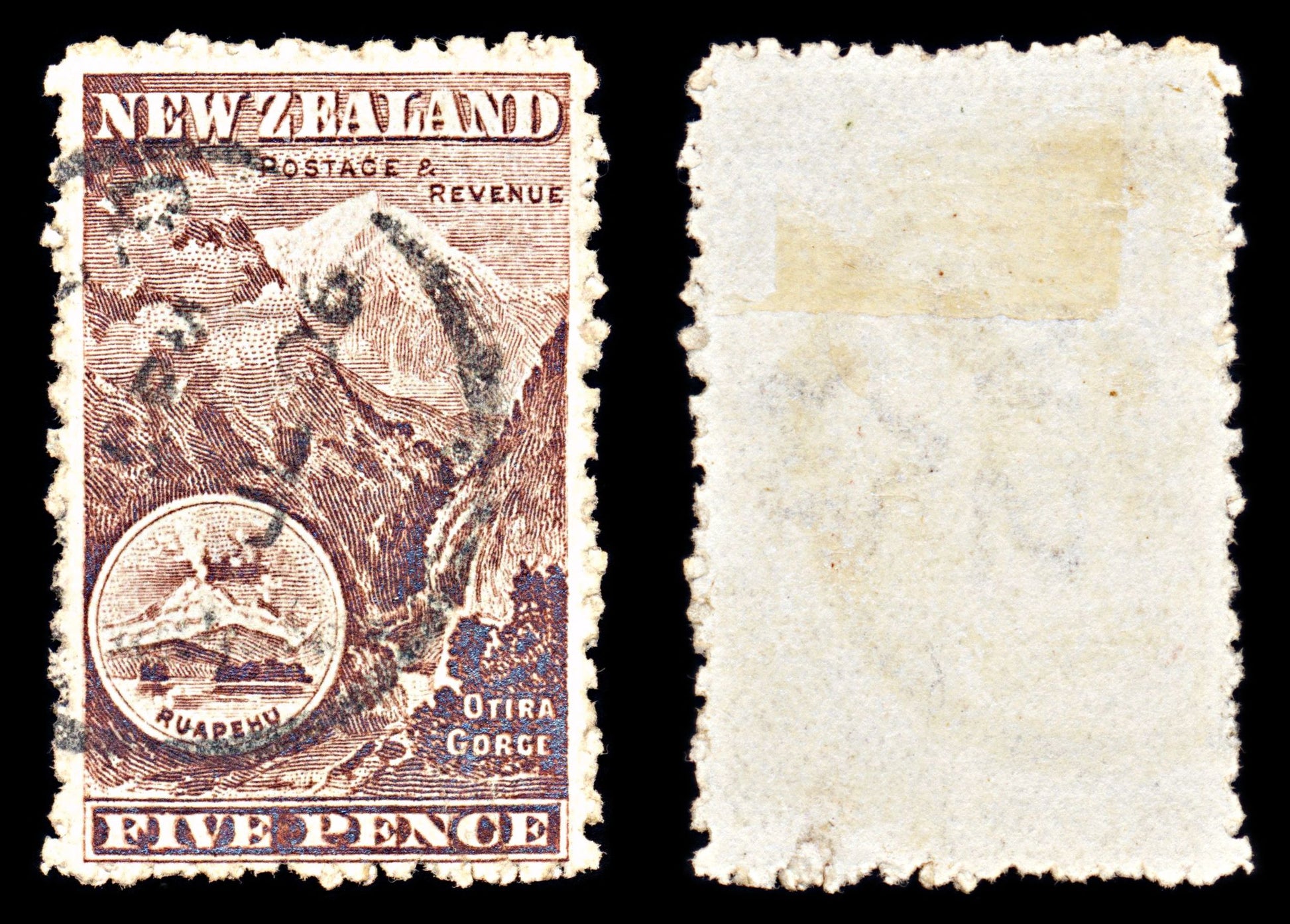 6851 New Zealand SG323a 5D Deep Red Brown 1906. Sc#114 Mi 106C Used. C£16