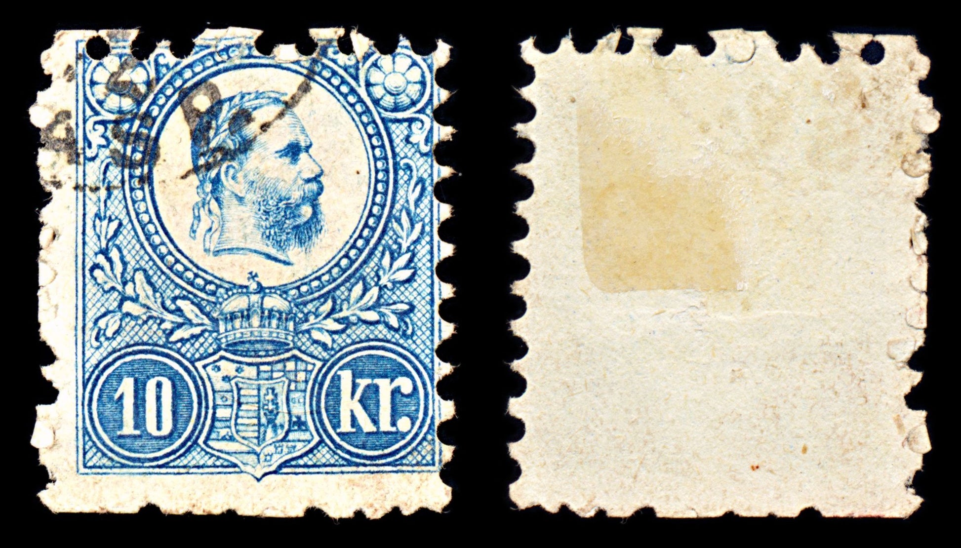 6873 Hungary SG11a 10 Light Blue 1871. Mi 11b Used. C£65