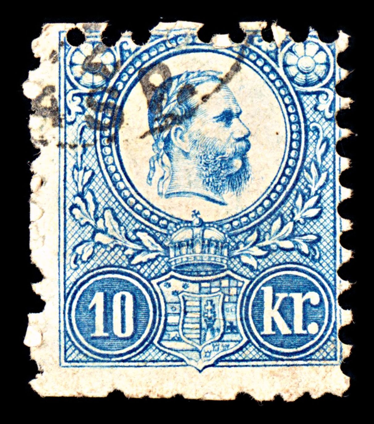 6873 Hungary SG11a 10 Light Blue 1871. Mi 11b Used. C£65