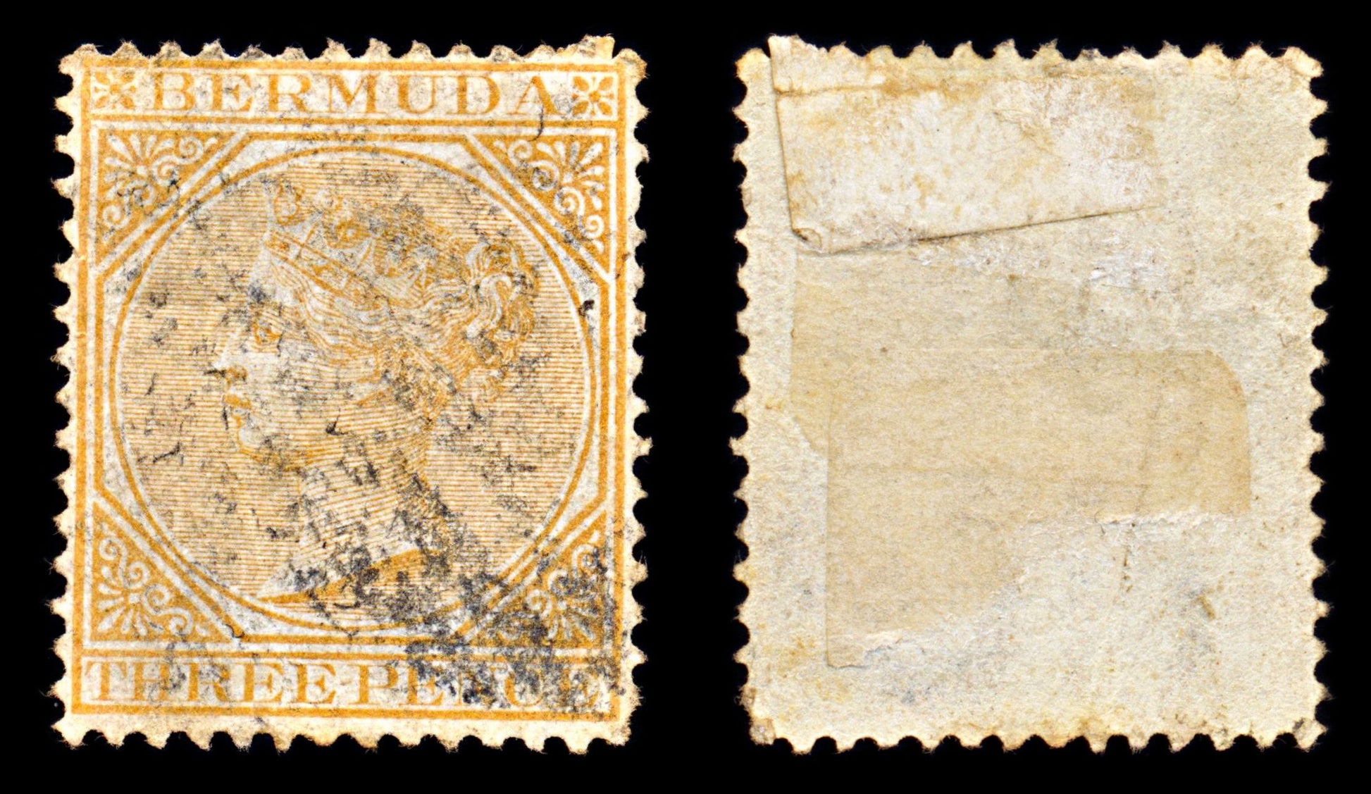 6878 Bermuda SG5b 3D Orange 1875. Mi 3Ab Used. C£170