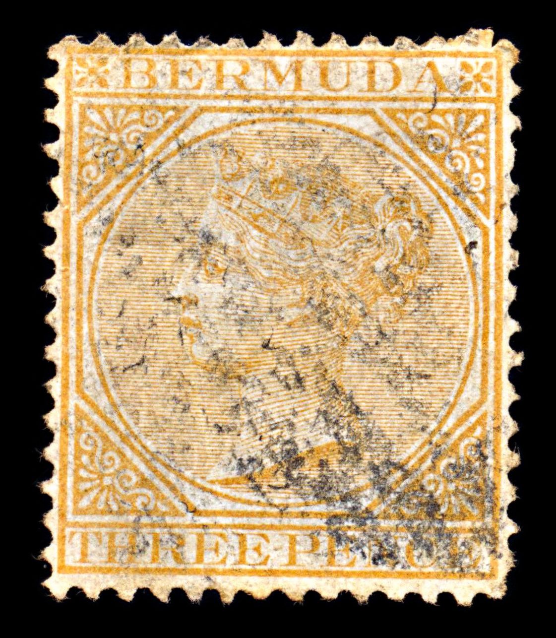 6878 Bermuda SG5b 3D Orange 1875. Mi 3Ab Used. C£170