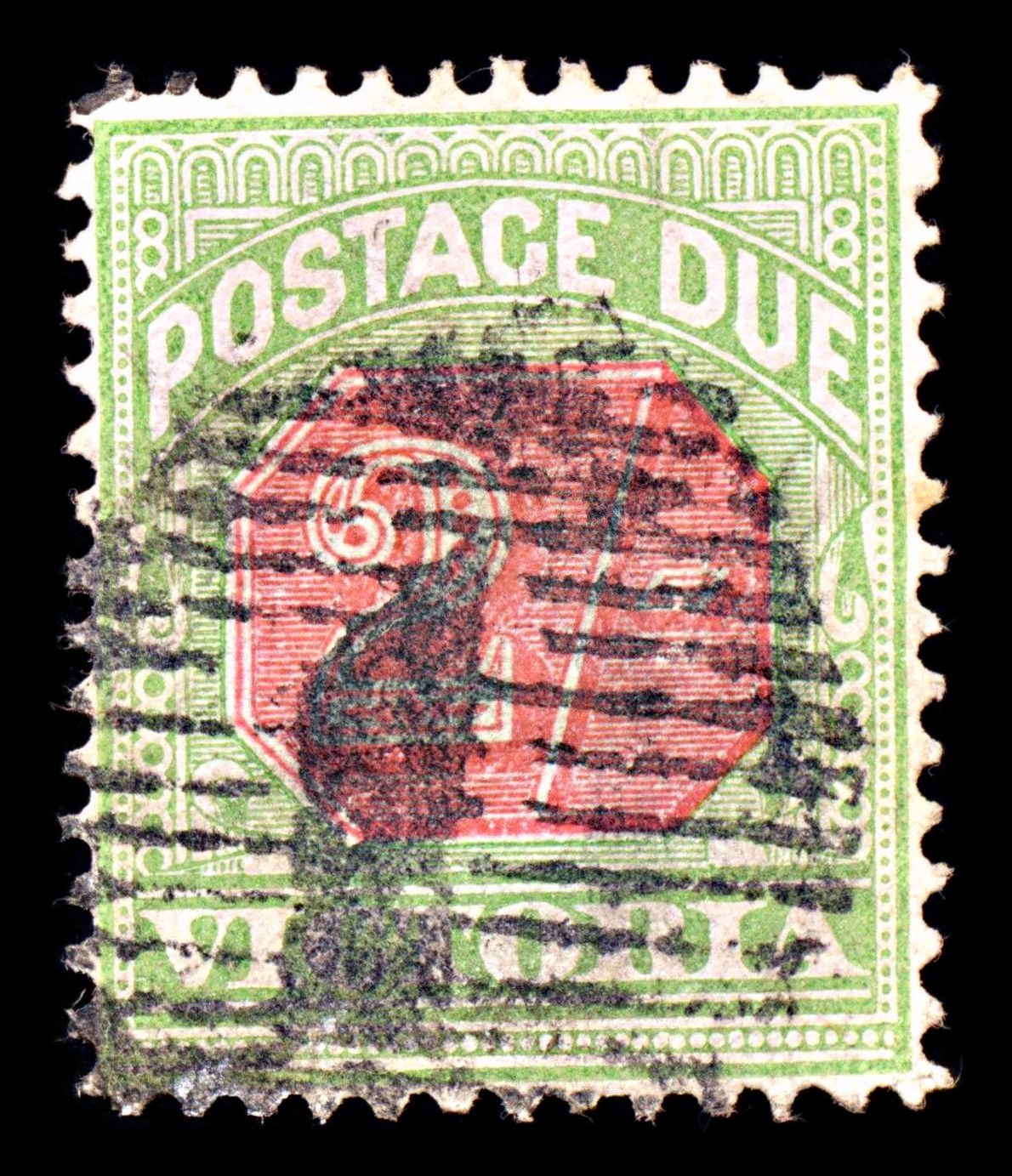 6879 Victoria SG D19 2S Green & Rose 1895. Sc#J23 Mi P19a Used. C£26