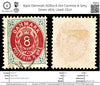 6902 Denmark SG61a 8 Ore Carmine & Grey Green 1875. Used. C£27