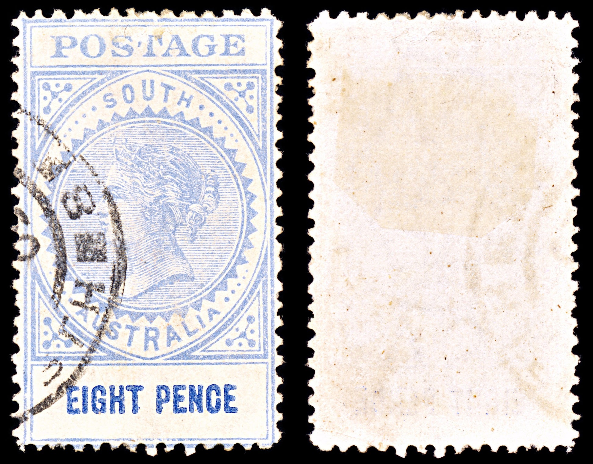 6933 South Australia SG301a 8D Ultramarine. Value Close 1909. Mi 115 Used. C£85