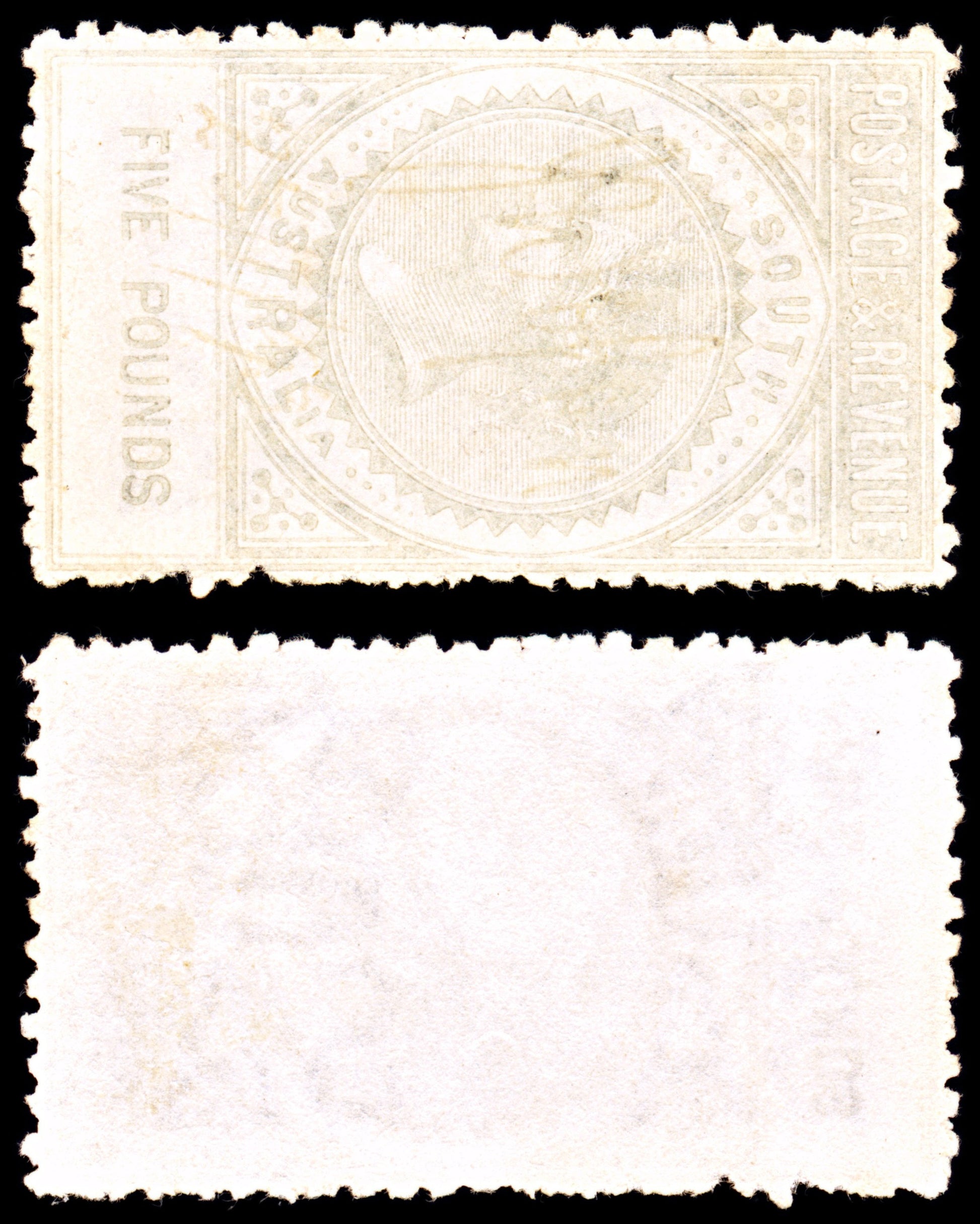 6935 South Australia SG204a £5 Grey Sideways Wmk 1886. Sc#90 Mi 64 Used. C£1400