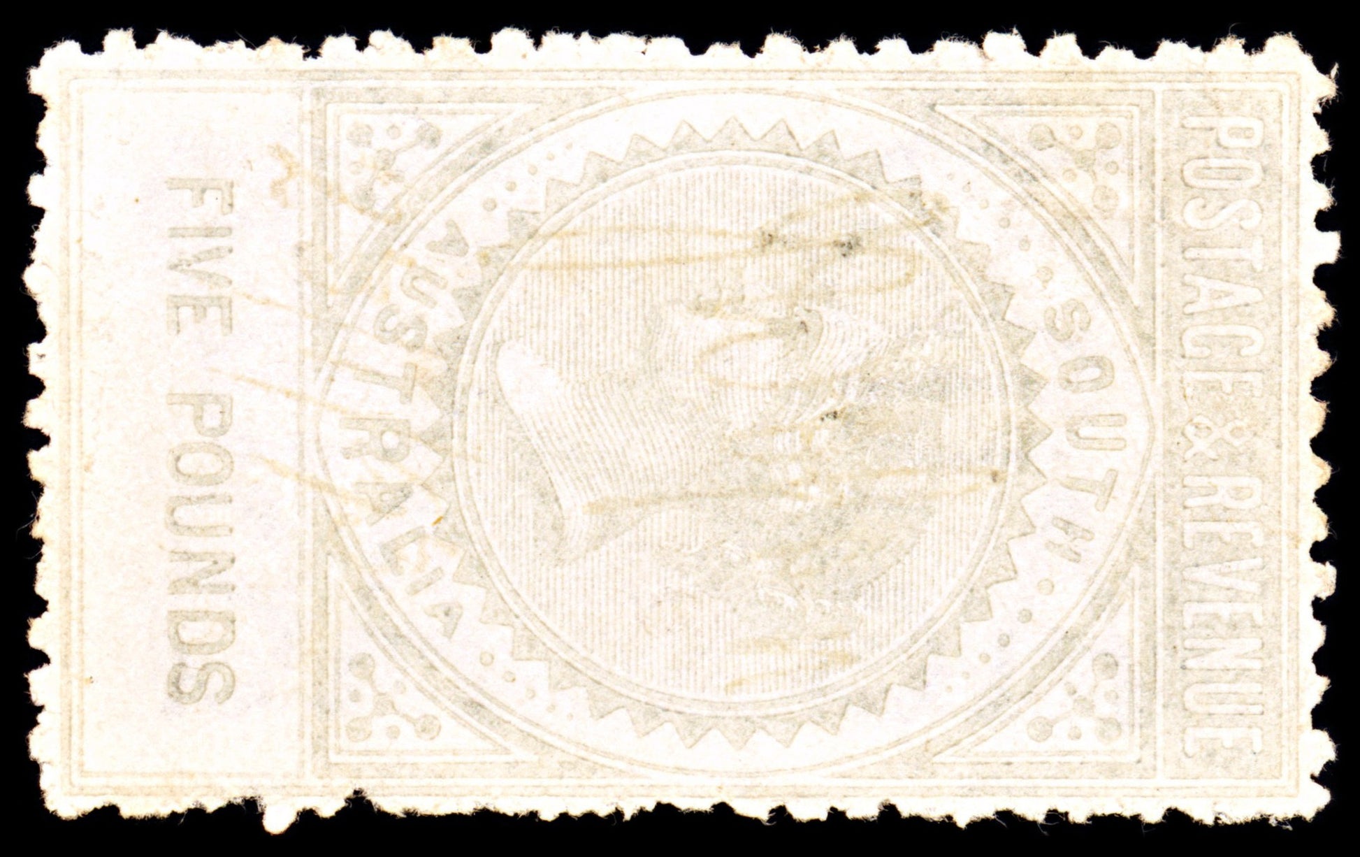 6935 South Australia SG204a £5 Grey Sideways Wmk 1886. Sc#90 Mi 64 Used. C£1400