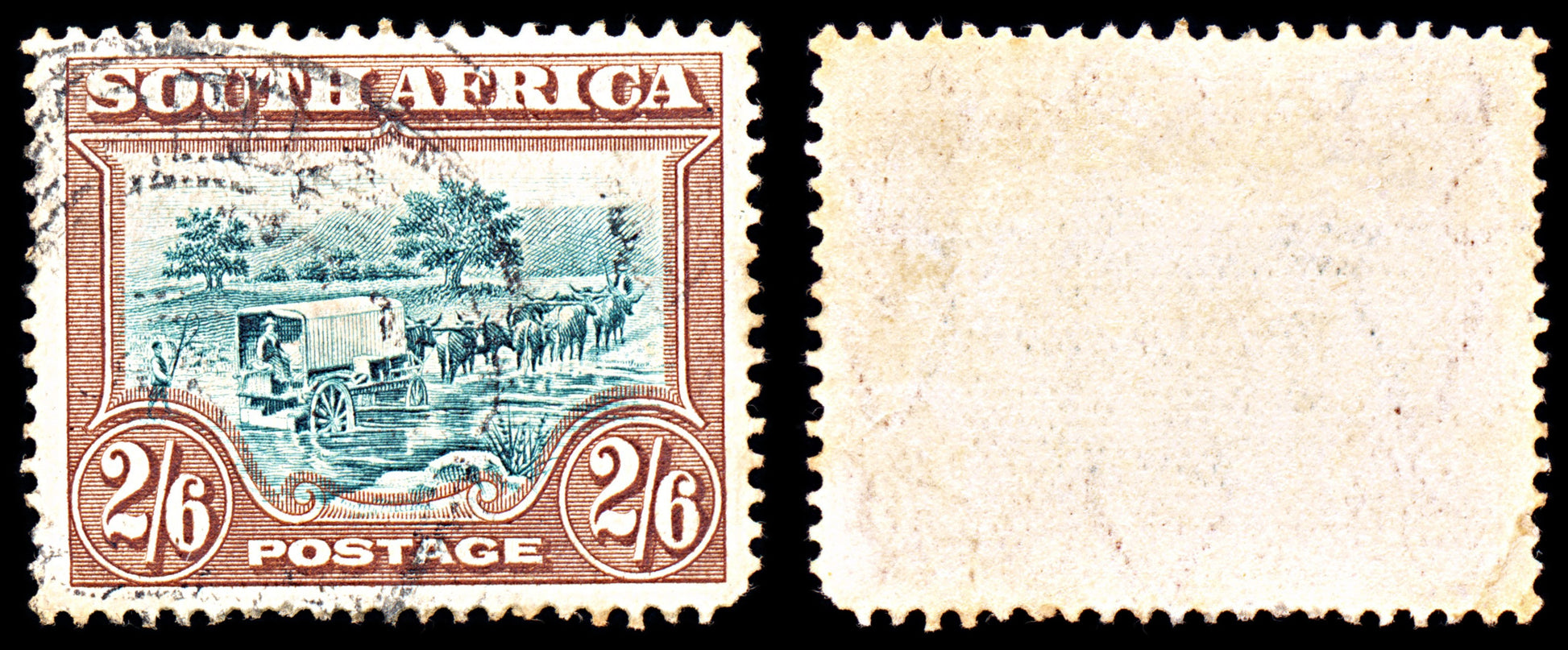 6936 South Africa SG(A) 2s6d Brown & Green 1930. Sc#30e Mi 38C Used. C£24