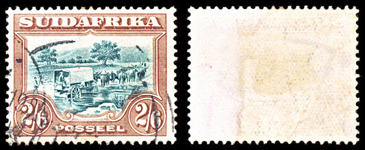 6937 South Africa SG(E) 2s6d Brown & Green 1930. Sc#30d Mi 37C Used. C£24