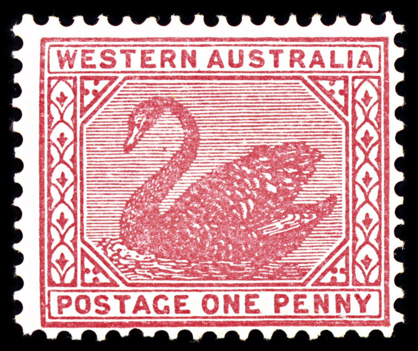 6950 Western Australia SG117 1D Carmine Rose 1902. Sc#76 Mi 49A Mint MH. C£29