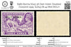 6980 Burma SG43 3A Dark Violet. Doubled Overprint 1945. Sc#43 Mi 44 Mint MVLH