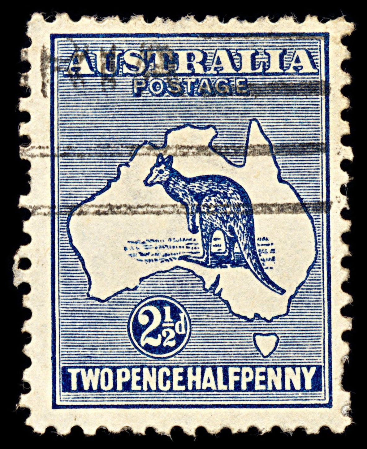 7007 Australia SG4 2½D Indigo 1913. Sc#4 Mi 7IIX Used. C£24