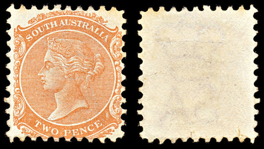 7008 South Australia SG168 2D Orange Red 1876. Sc#65 Mi 49b Mint MNG. C£55