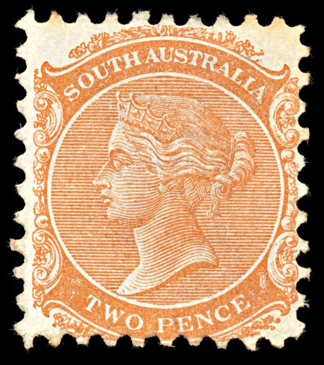 7008 South Australia SG168 2D Orange Red 1876. Sc#65 Mi 49b Mint MNG. C£55