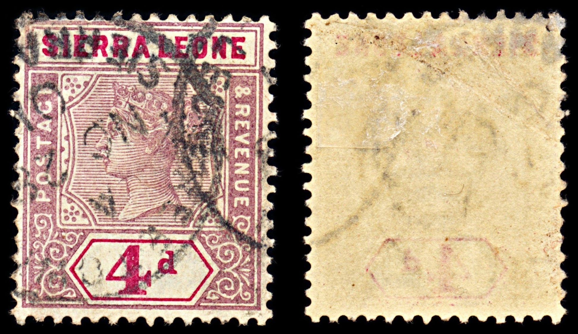 7031 Sierra Leone SG47 4D Carmine & Lilac 1896. Sc#40 Mi 30 Used. C£13